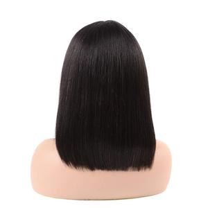 Commercio all'ingrosso 8 pollici taglio <span class=keywords><strong>Bob</strong></span> HD parrucca del merletto 100% capelli umani vergini frontale parrucca indiana pizzo originale capelli umani donne parrucca del merletto naturale - Product Image 4