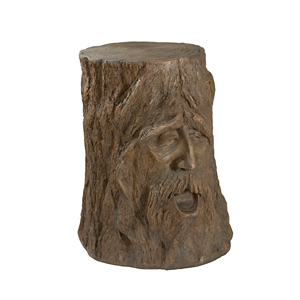 ETECHAN <b>Tree</b> Stump <b>Face</b> Resin Side Table W14 D15 H17.5 in Brown Polyresin for Garden Patio - Product Image 2