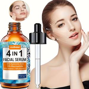 Cosmetici coreani per la cura della pelle 4 in 1 vitamina <span class=keywords><strong>C</strong></span> siero per il viso acido ialuronico Acne macchie scure correttore siero schiarente della pelle - Product Image 1