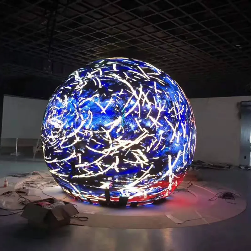 Modern Art museum full color P3 diameter1.8 m round global led sphere display