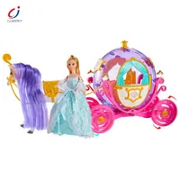 Pil kumandalı oyuncak prenses sihirli müzik bebek kraliyet elektrikli kız karikatür at ve arabası oyuncak