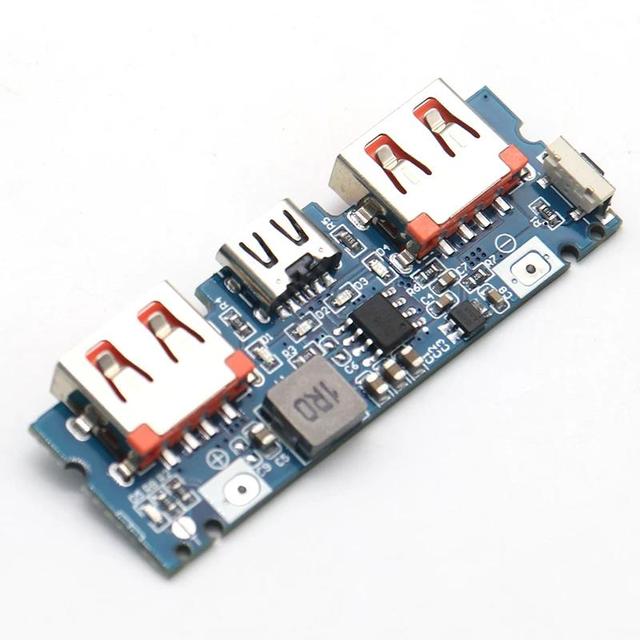 Micro/Type-C Dual-Port Power Bank Module Dual USB Ports 5V 2.4A 18650 Charging Module