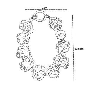 Mini quái vật kết hợp với chín nặng dầu vẽ tay hạt điện thoại di động Mặt dây chuyền - Product Image 4