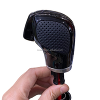 Pommeau de levier de vitesse automatique de haute qualité en cuir perforé noir piano DSG pour Volkswagen, compatible avec les plateformes PQ et MQB.
