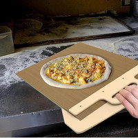 Pizza en bois tournant pagaie cuisine gâteau pelle outil de cuisson magique en plastique antiadhésif Pizza Spatu Premium coulissant Pizza Peel