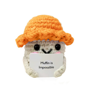 Nuevo muñeco de lana estilo waffle transfronterizo, lindo adorno hecho a mano, muñeco tejido, muñeco de ganchillo de lana hecho a mano - Product Image 1