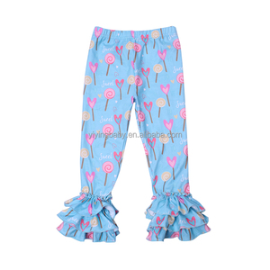 מפעל הסיטונאי מודפס מכנסי שטיחים בסתיו חורף ילדה פעוטות בוטיק חלב רך משי מותניים - Product Image 5