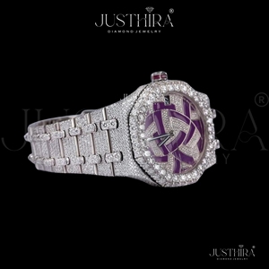 Premium Quality Moissanite Diamond Quartz <b>Watch</b> <b>Women</b> Slim Crystal Dial Stainless Steel <b>Watch</b> Available <b>For</b> Sale - Product Image 1