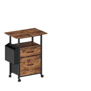 Archivador Móvil <span class=keywords><strong>de</strong></span> Madera con Cajones y Diseño <span class=keywords><strong>de</strong></span> 3 Niveles que Extiende el Espacio <span class=keywords><strong>de</strong></span> Escritorio para Oficina <span class=keywords><strong>en</strong></span> Casa, Estante para Impresora - Product Image 5