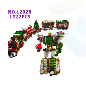 Moule roi 12028 train de noël robot à changement de forme modèle blocs de construction ensembles MOC noël père noël briques blocs de construction jouets - Product Image 1