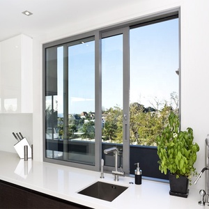 Fenêtre coulissante triple vitrage personnalisée avec verrouillage, fenêtres en verre trempé, fenêtre coulissante en aluminium - Product Image 2