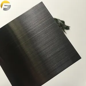 VV089 Good Quality Hairline Stainless Steel Black Titanium Sheet For Engineering Construction