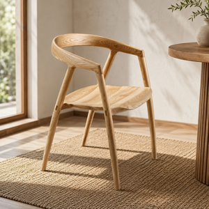 Chaise en teck alliant artisanat solide, beauté naturelle et assise confortable pour toutes les occasions - Product Image 1