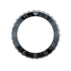 Montre 007 38 mm à double fuseau horaire noire avec insert de lunette en céramique luminescent vert et fonction inclinée - Product Image 5