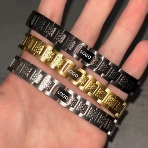 <span class=keywords><strong>Bracelet</strong></span> géométrique pour <span class=keywords><strong>homme</strong></span> en acier inoxydable titane avec logo crocodile <span class=keywords><strong>de</strong></span> <span class=keywords><strong>marque</strong></span> <span class=keywords><strong>de</strong></span> <span class=keywords><strong>luxe</strong></span>, ne ternit pas, avec boîte cadeau - Product Image 1