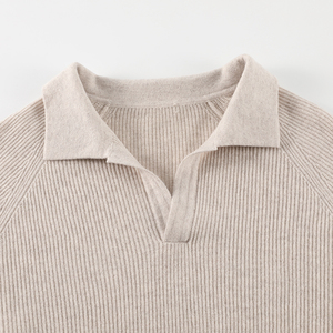 Low MOQ Custom <strong>Men's</strong> 100% Merino Wool Collared <strong>V</strong>-<strong>Neck</strong> Knit Pullover Sweater Winter Thick Reglan Sleeve Knit <strong>V</strong> <strong>Neck</strong> <strong>Jumpers</strong> - Product Image 3