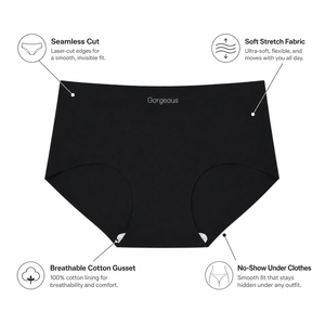 <span class=keywords><strong>6</strong></span> pezzi di mutande da donna, invisibili, a vita media, antibatteriche, con fondo allungato, pantaloncini sportivi a triangolo che sollevano i fianchi - Product Image 6