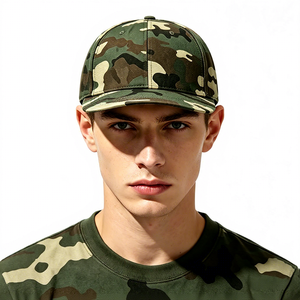 Wholesale Unisex Woodland Camo Canvas Snapback <b>Hat</b> <b>Flat</b> Brim Snapback Cap Adjustable Tactical Streetwear Snapbacks - Product Image 1