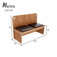 Canapé en cuir de style antique populaire pour café, espace lounge, table et chaises de restaurant occidental