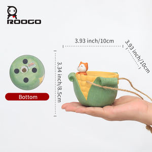 Maceta colgante con forma de maíz y <span class=keywords><strong>Mango</strong></span> Verde Roogo, maceta de escritorio funcional, decoraciones de pared - Product Image 6