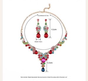 Conjunto de tres piezas de collar y pendientes de mariposa grande, conjunto de joyería nupcial de cristal para mujer, regalos de fiesta de cumpleaños de Graduación - Product Image 2