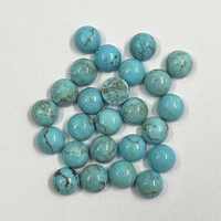 Cabochon plat fait main de 20 mm en turquoise naturelle, pierre précieuse en vrac, évaluation tierce partie, KHUSHI GEMS STONE, vente en gros
