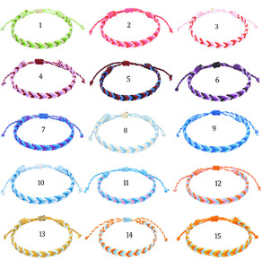 Vòng Tay Dệt Bằng Tay Dây Sáp Nhiều Màu Vòng Tay Dệt Bằng Dây Sáp Điều Chỉnh Được Vòng Tay Tình Bạn Vòng Tay Lướt Sóng Chống Nước - Product Image 5