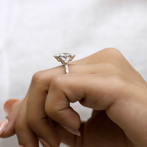 Bague de fiançailles vintage en diamant marquise, élégante et luxueuse, en or blanc, pour anniversaire, cadeau de bijoux fins pour mariée, idéale pour les fêtes - Product Image 3