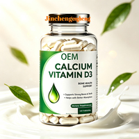 Capsules de calcium et vitamine D3 à absorption élevée pour maintenir la santé des os et des dents, étiquette privée OEM