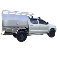PULS 4x4 Plateau de benne en alliage personnalisé et auvent en aluminium pour pick-up simple, double ou extra cabine, camping tout-terrain