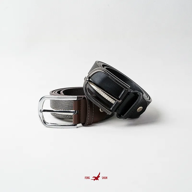 Cinturón de cuero negro hecho a mano con hebilla de Metal, Material de lujo personalizado