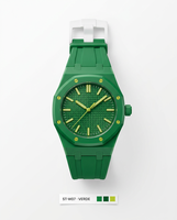 Großhandel Benutzerdefiniertes Logo Damen Royal Pop Style Quarzuhr - 3ATM Wasserdicht Leuchtend Biokeramik-Gehäuse Silikonarmband Armbanduhr