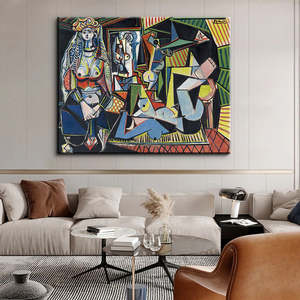 Reproducciones <span class=keywords><strong>de</strong></span> pinturas en lienzo Les Femmes D'Alger <span class=keywords><strong>de</strong></span> Pablo <span class=keywords><strong>Picasso</strong></span>, ilustraciones famosas, pósteres e impresiones artísticos en lienzo, imágenes artísticas <span class=keywords><strong>de</strong></span> pared - Product Image 3