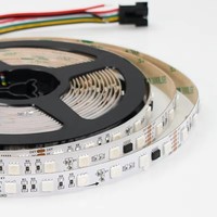 Bande LED SMD 5050 RGB 12V pour contrôleur, éclairage intérieur, rétroéclairage, lumière LED colorée, éclairage intelligent flexible, bande LED intelligente