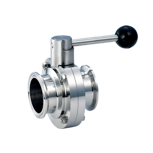 1.5 "cấp thực phẩm Hàn/chủ đề vệ sinh SS316L Van bướm - Product Image 2