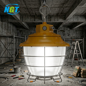 LED Temporary Work Light 100W 14000Lm <b>Outdoor</b> Construction Lights Job Site <b>Lighting</b> 10ft Cord IP65 Dust Hanging <b>Lighting</b> - Product Image 1