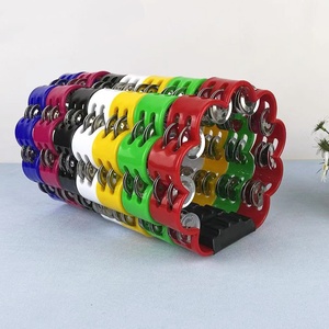 Wholesale <b>Musical</b> <b>Instrument</b> Flower Shape Colorful Plastic Tambourine Toy Jingle Music Montessori Plastic Hand Shake Bell - Product Image 3