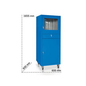 Tecnotelai 600x600x1655mm armario de ordenador azul con ruedas - Product Image 3