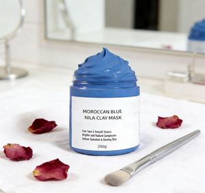 <span class=keywords><strong>Masque</strong></span> facial en argile bleue <span class=keywords><strong>Nila</strong></span> du Maroc, nettoyant en profondeur, éclaircissant, hydratant, blanchissant naturel, marque privée - Product Image 5