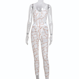 Tenues de club Black Clairvoyant pour femmes, sexy, sans manches, sexy, deux pièces, ensemble deux pièces, sexy Xxxx Xxx - Product Image 5