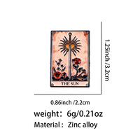 Broches et badges métalliques personnalisables en émail souple sur le thème du Tarot, du Soleil, de la Lune et des Étoiles, style gothique, vente en gros, directement de l'usine