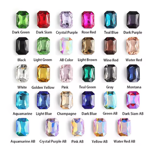 พลอยเทียมทรงสี่เหลี่ยมแบนคริสตัลคริสตัลอะคริลิกทรงสี่เหลี่ยมจำนวนมากสั่งได้ตามต้องการ - Product Image 1