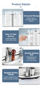 Organizzatore per Tazze da Caffè e Tè in Ceramica per Hotel e Ristoranti, 48 Set, Dispenser con Rotazione Manuale - Product Image 4