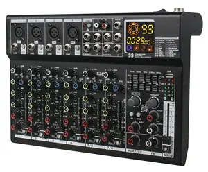 MR600 24-bit DSP Digital Multi Effects Processor 48V Phantom Power USB Play Professional Audio Mixer