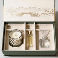 Boîte à parfum personnalisée avec couvercle magnétique à rabat et poignée, boîte cadeau rigide en papier portable pour l'emballage de parfums