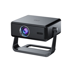 Projecteur intelligent avec applications intégrées, système Android 14, 2+16 Go, pour films, entièrement scellé, mini-support, poignée, résolution native 1080P, 450 lumens ANSI - Product Image 1