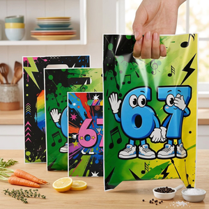 50 Sacchetti Regalo in Plastica 'Sono Finiti 6 Anni, Ora Sono 7' con Manici per Decorazioni e Forniture per Feste - Product Image 5