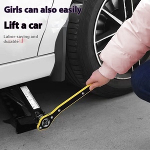 Herramienta esencial para coche, Gato de acero Universal para coche, llave métrica basculante de mano de grado DIY, accesorios de brazo de manivela para ahorrar trabajo, Industrial - Product Image 2