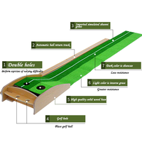 Mastic de Golf intérieur en bois de 4 pièces, kit de formation, Mini tapis de Golf, vente en gros, kit de simulateur, fabrication et exportation