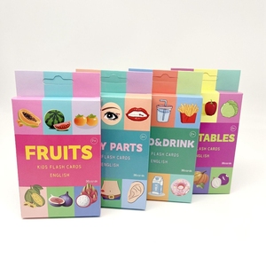 Giocattolo per l'illuminazione della prima infanzia gioco di memoria di carte cognitive cibo inglese - Product Image 4